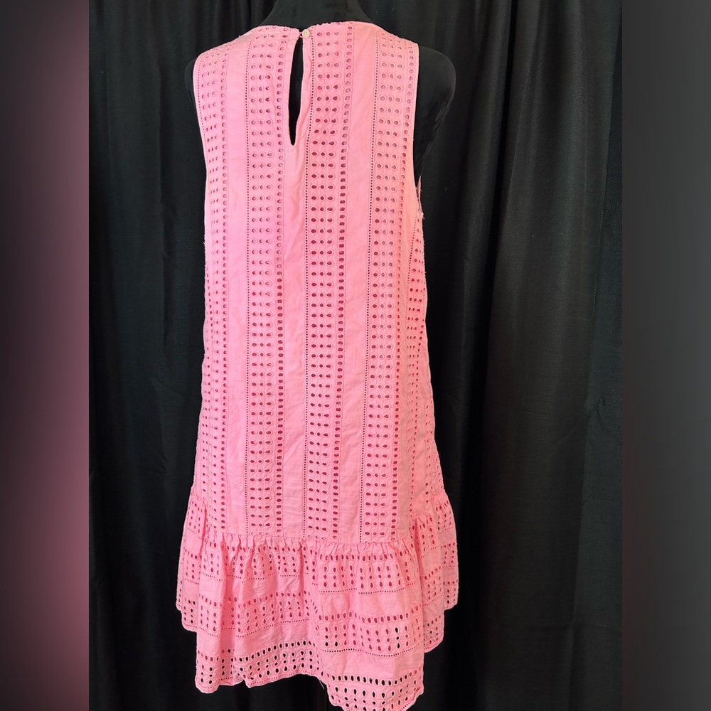 VINEYARD VINES Pink Sleeveless Eyelet 100% Cotton Dress Size 6 b19 - Picture 4 of 9